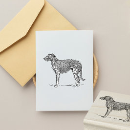 Irish Wolfhound Dog Breed Gummistempel