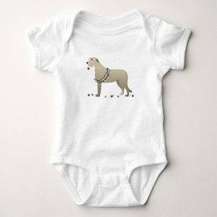 Irish Wolfhound Dog Breed Silhouette Weihnachten Baby Strampler