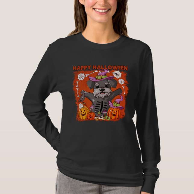 Irish Wolfhound Dog Happy Halloween T-Shirt (Vorderseite)