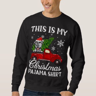 Irish Wolfhound Dog Reiten Red Truck mit Christma Sweatshirt