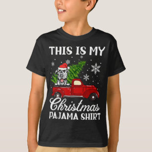 Irish Wolfhound Dog Reiten Red Truck mit Christma T-Shirt