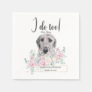 Irish Wolfhound Dog Wedding Cocktail Napkins Serviette