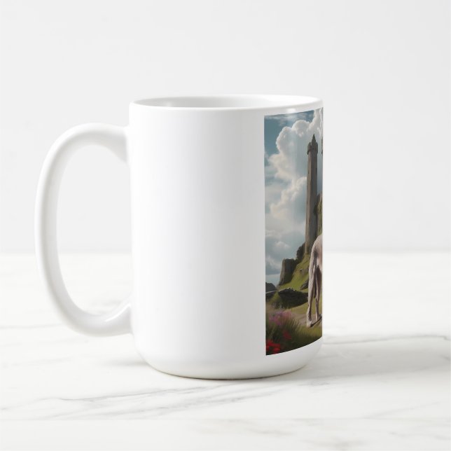 Irish Wolfhound Elegant Breed Coffee Tasse (Links)