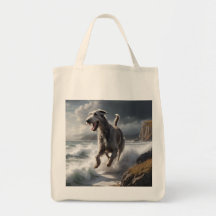 Irish Wolfhound Elegante Lebensmittelgeschäft Tote