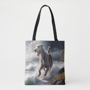 Irish Wolfhound Elegante Shoulder Tote Tag
