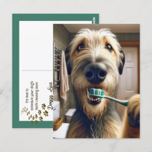 Irish Wolfhound Erinnerung vom Veterinäramt Postkarte
