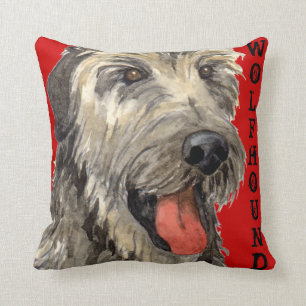 Irish Wolfhound Farbblock Kissen