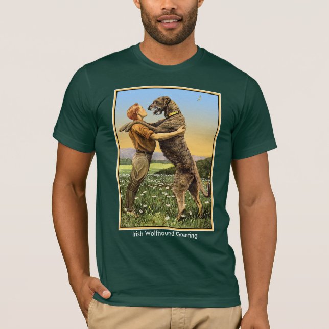 Irish Wolfhound Greeting T-Shirt (Vorderseite)