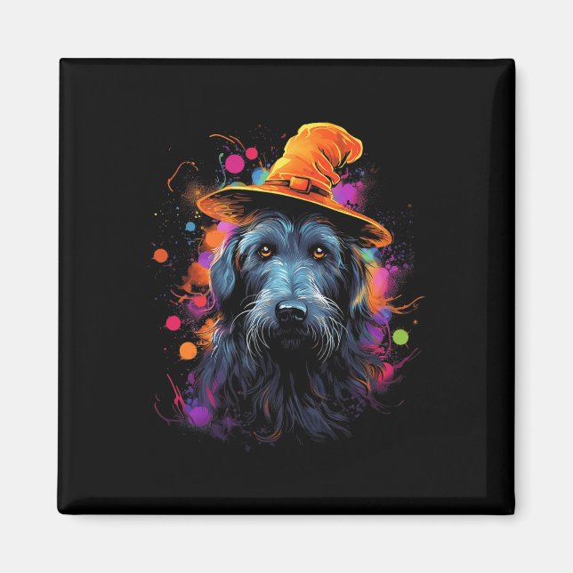 Irish Wolfhound Halloween Dog Pet Dog Magnet (Vorne)