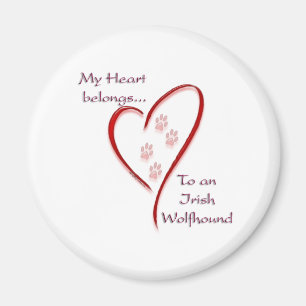 Irish Wolfhound Heart Belongs Magnet