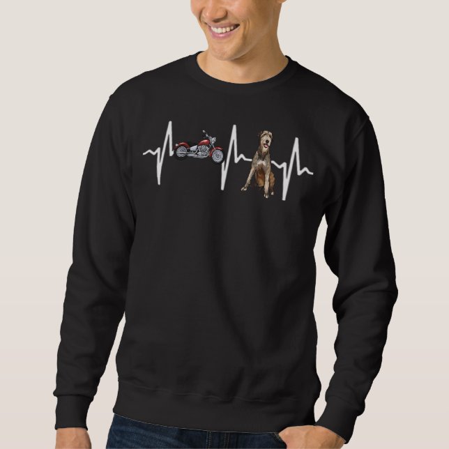 Irish Wolfhound Heartbeat Dog Sweatshirt (Vorderseite)