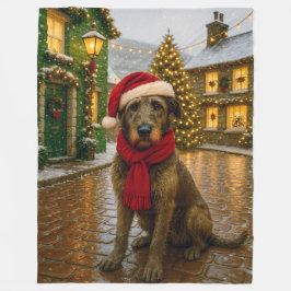 Irish Wolfhound Holiday  Fleecedecke