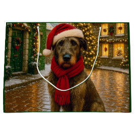 Irish Wolfhound Holiday  Große Geschenktüte