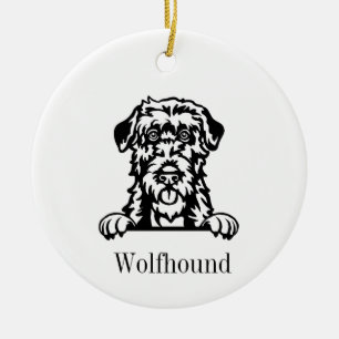 Irish Wolfhound Hundeschmuck Keramik Ornament