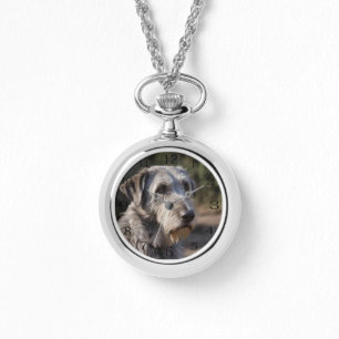 Irish Wolfhound ich bin nicht erstaunt, Necklace W Armbanduhr