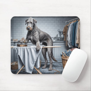 Irish Wolfhound Ironing Clothes Mousepad