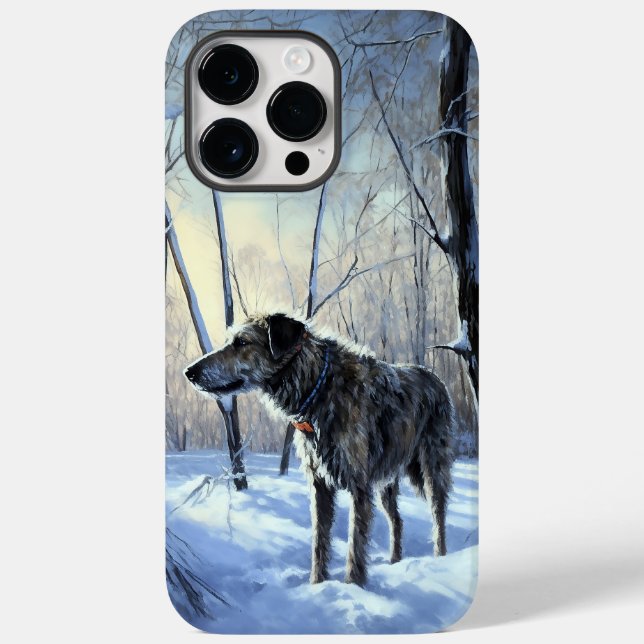Irish Wolfhound Let It Snow Weihnachten Case-Mate iPhone Hülle (Rückseite)