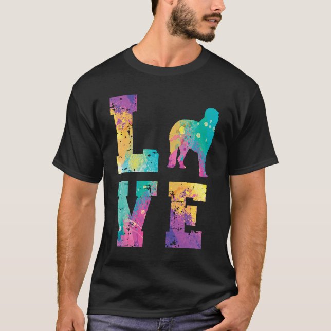 Irish Wolfhound Love T-Shirt (Vorderseite)