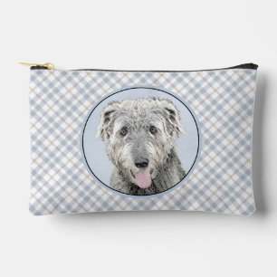 Irish Wolfhound Painting Gray Original Dog Art Zubehörtasche