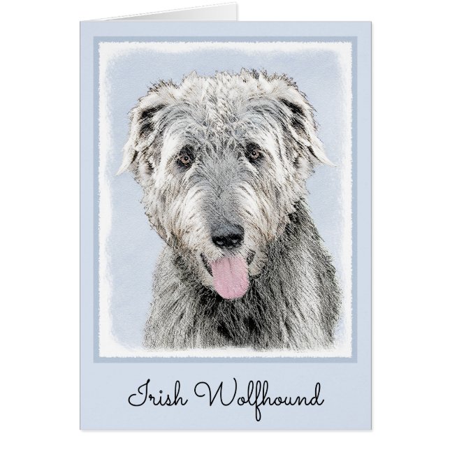 Irish Wolfhound Painting - Niedliche Original Dog  (Vorne)