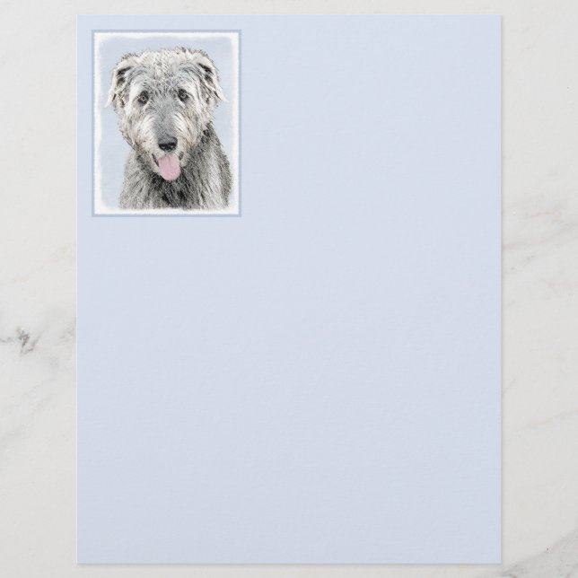 Irish Wolfhound Painting - Niedliche Original Dog  (Vorderseite)