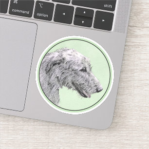 Irish Wolfhound Painting - Niedliche Original Dog Aufkleber