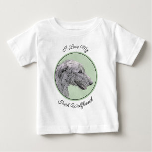 Irish Wolfhound Painting - Niedliche Original Dog Baby T-shirt