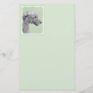 Irish Wolfhound Painting - Niedliche Original Dog Briefpapier
