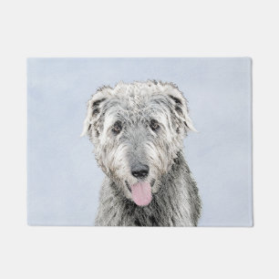 Irish Wolfhound Painting - Niedliche Original Dog  Fußmatte