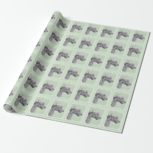Irish Wolfhound Painting - Niedliche Original Dog  Geschenkpapier
