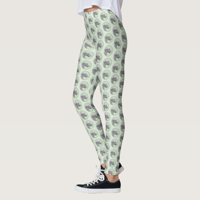 Irish Wolfhound Painting - Niedliche Original Dog  Leggings (Links)