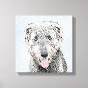 Irish Wolfhound Painting - Niedliche Original Dog Leinwanddruck