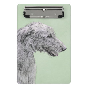 Irish Wolfhound Painting - Niedliche Original Dog Mini Klemmbrett