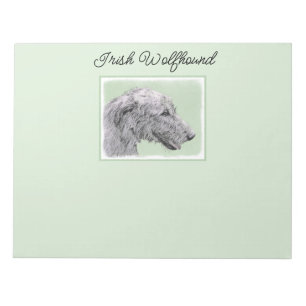 Irish Wolfhound Painting - Niedliche Original Dog Notizblock