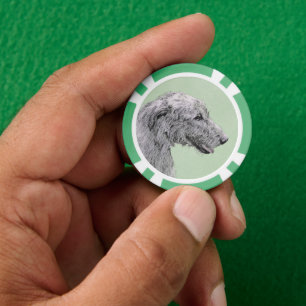 Irish Wolfhound Painting - Niedliche Original Dog Pokerchips