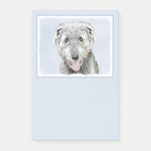 Irish Wolfhound Painting - Niedliche Original Dog  Post-it Klebezettel