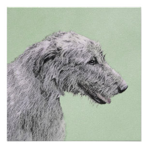 Irish Wolfhound Painting - Niedliche Original Dog  Poster