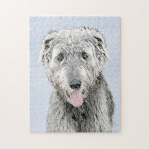 Irish Wolfhound Painting - Niedliche Original Dog Puzzle