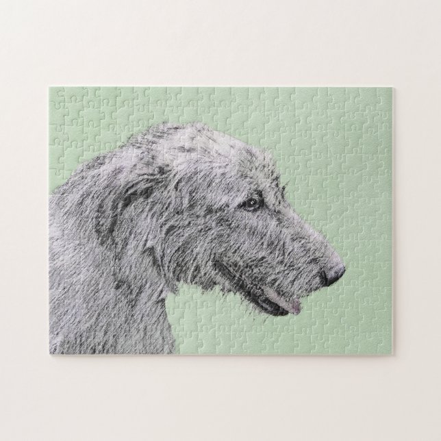 Irish Wolfhound Painting - Niedliche Original Dog  Puzzle (Horizontal)