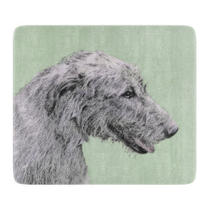 Irish Wolfhound Painting - Niedliche Original Dog  Schneidebrett
