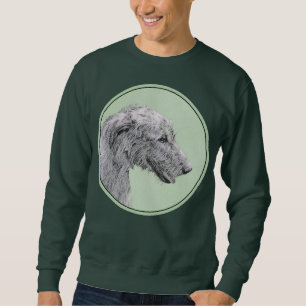 Irish Wolfhound Painting - Niedliche Original Dog Sweatshirt