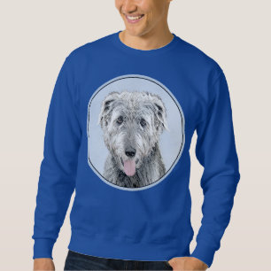 Irish Wolfhound Painting - Niedliche Original Dog Sweatshirt