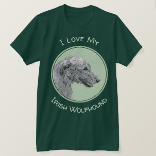 Irish Wolfhound Painting - Niedliche Original Dog  T-Shirt