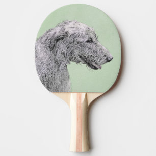 Irish Wolfhound Painting - Niedliche Original Dog Tischtennis Schläger