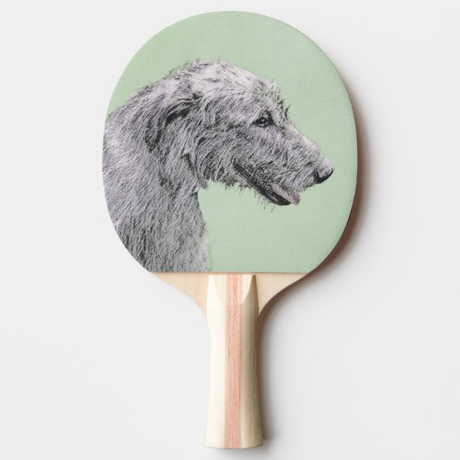 Irish Wolfhound Painting - Niedliche Original Dog  Tischtennis Schläger (Vorderseite)