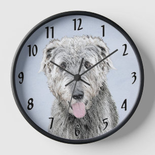 Irish Wolfhound Painting - Niedliche Original Dog  Uhr