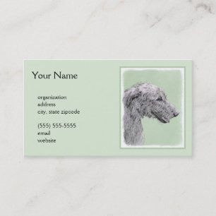 Irish Wolfhound Painting - Niedliche Original Dog  Visitenkarte