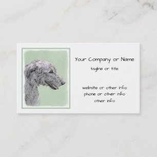 Irish Wolfhound Painting - Niedliche Original Dog Visitenkarte