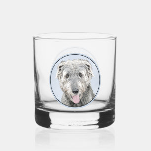 Irish Wolfhound Painting - Niedliche Original Dog Whiskyglas