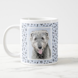 Irish Wolfhound Painting - Niedliche Original Hund Jumbo-Tasse